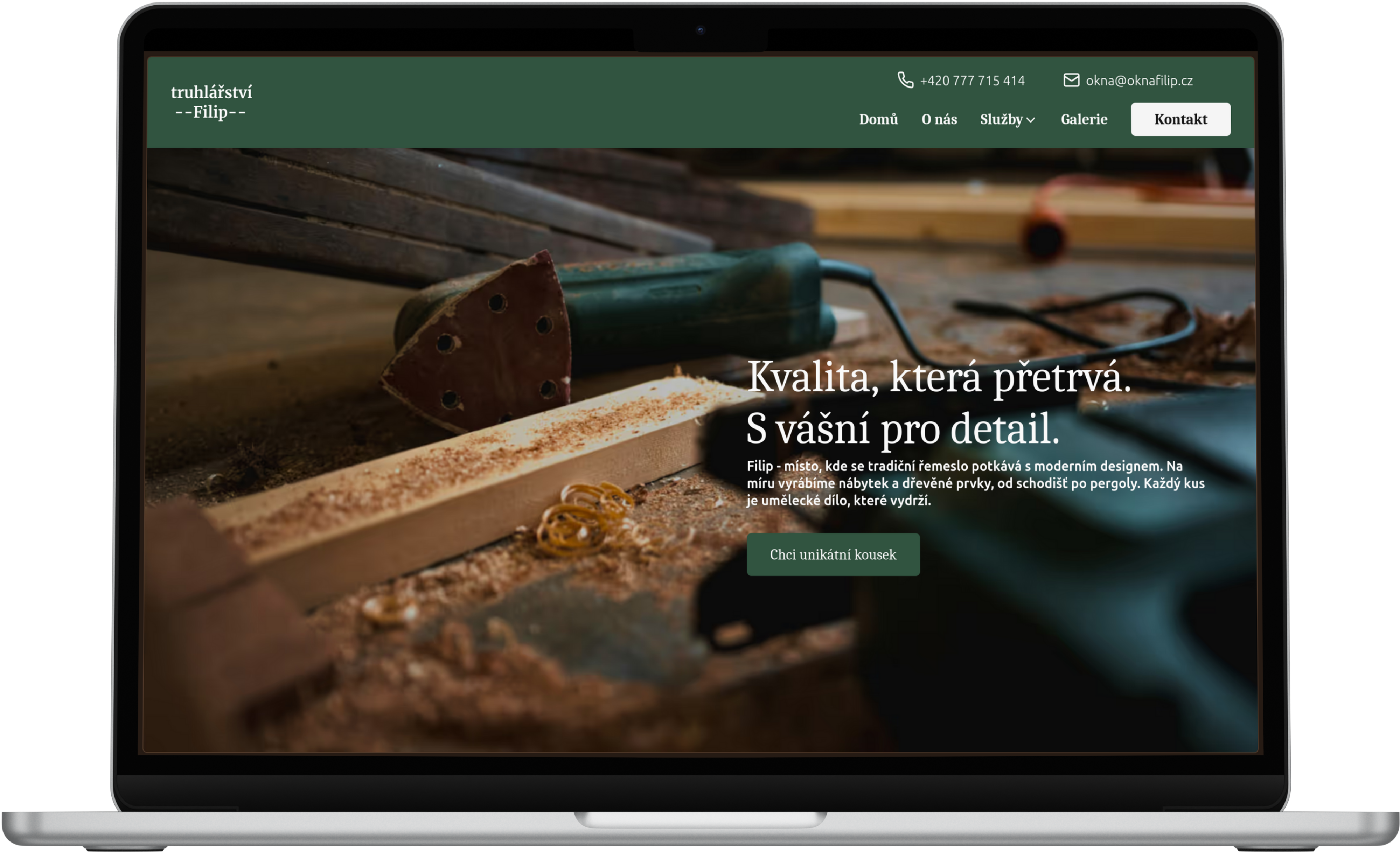 Carpentry Filip - preview on desktop